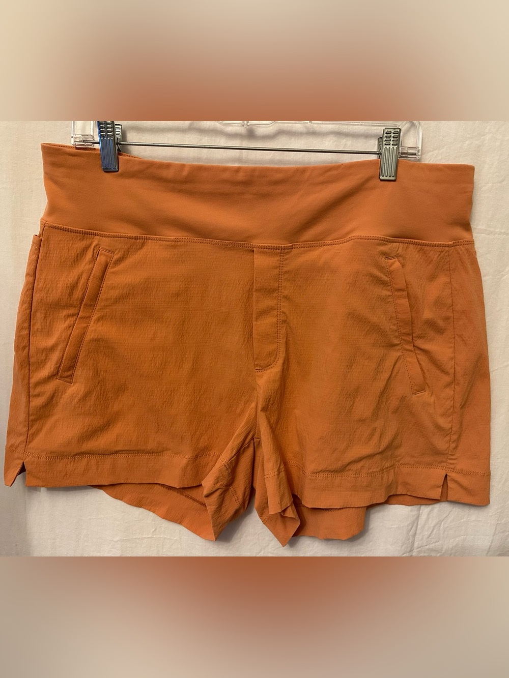 Athleta Trekkie North Shorts Terracotta Orange Hiking Travel XL Utility - Picture 1 of 9